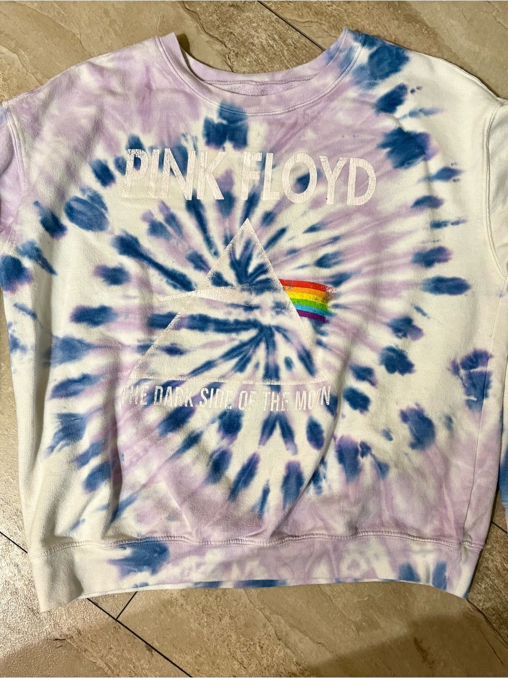 Pink Floyd Tie-Dye sweatshirt - Lavender & Navy Blue